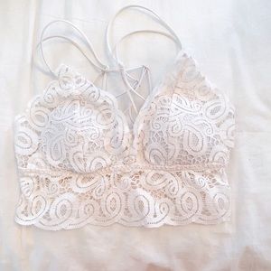 White Lace Crochet Bralette - Victoria’s Secret